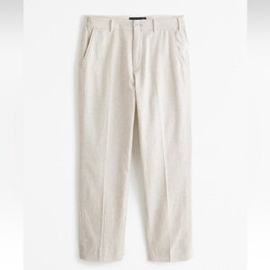 NWT Abercrombie & Fitch Athletic Loose Linen-Blend Fixed Waist Pant 32x30 Men